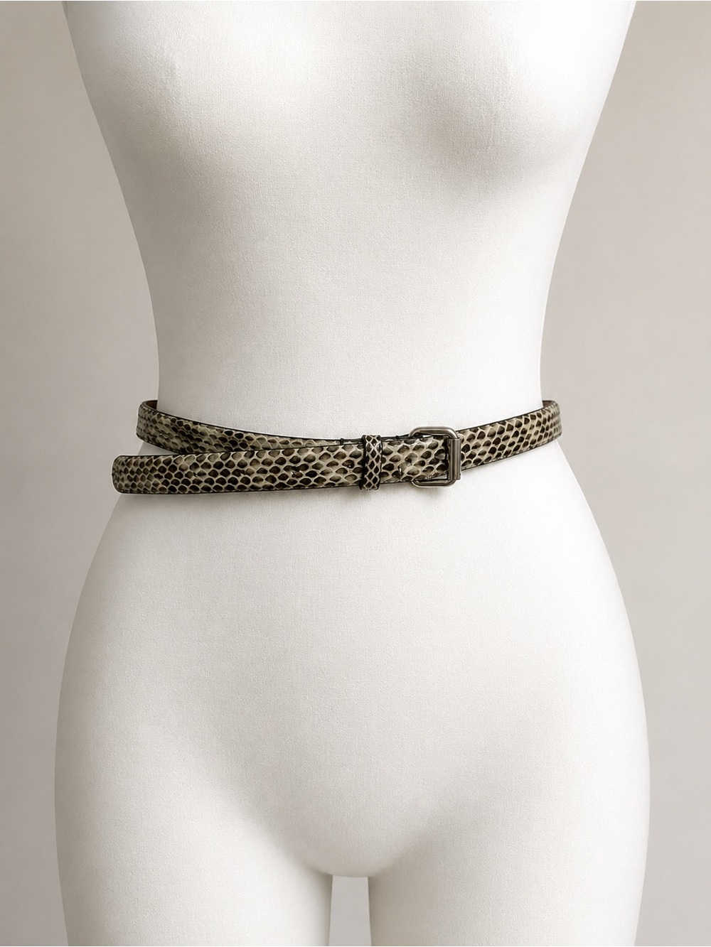 Ann Taylor Genuine Leather Snakeskin Embossed Belt Size Small S Western Boho